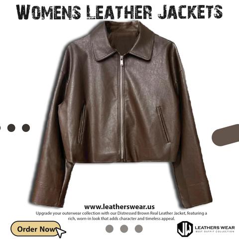 The Distressed Brown Leather Jacket 