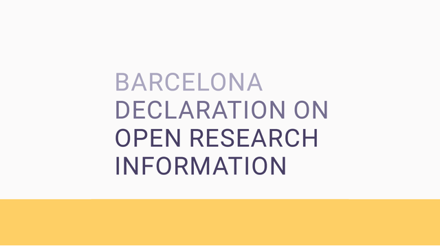 Barcelona Declaration on Open Research Information