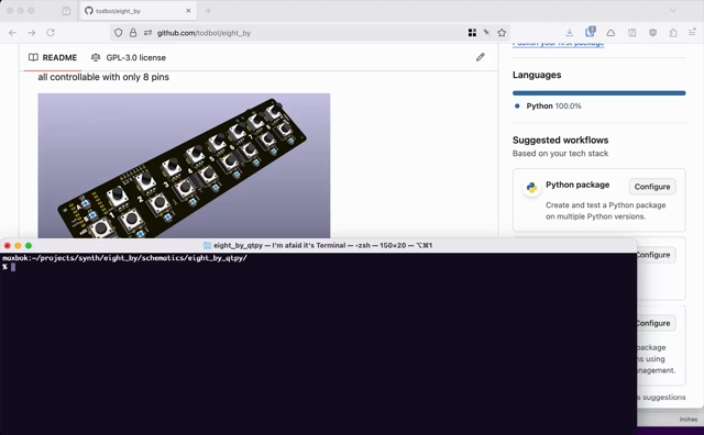screen recording of doing “git diff-kicad-pcb”