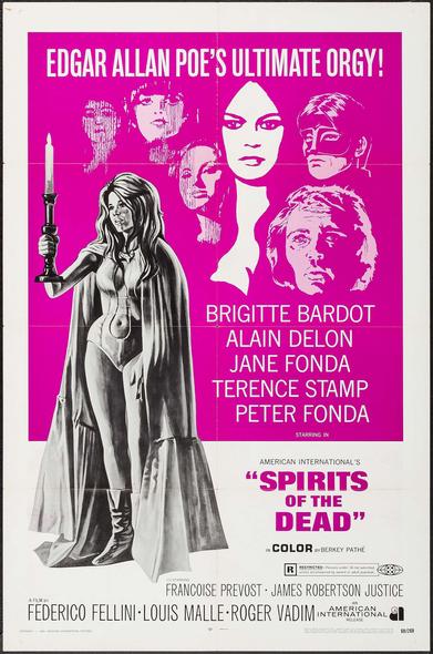 a movie poster, against a white background are illustrations of the characters faces on a pink block, in front of the block is a black and white illustration of a cloaked young woman holding a candle in a candlestick holder, the names of the actors are listed on the pink block, the title underneath in pink letters, more credits below in small black text