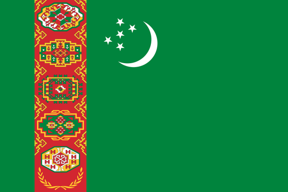 Flag of Turkmenistan.