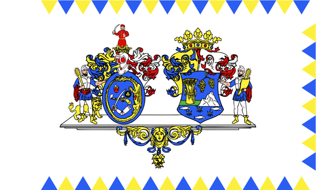 Flag of Hajdú-Bihar County, Hungary.
