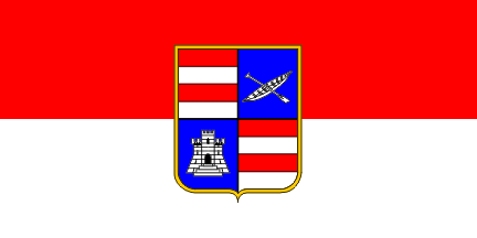 Flag of Dubrovnik-Neretva County, Croatia.