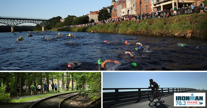 IRONMAN race in downtown Augusta, Maine.