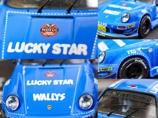 Some close-up shots of Porsche RWB 930 Wally's Jeans livery by Tarmac Works in 1:64 scale on AREA 164