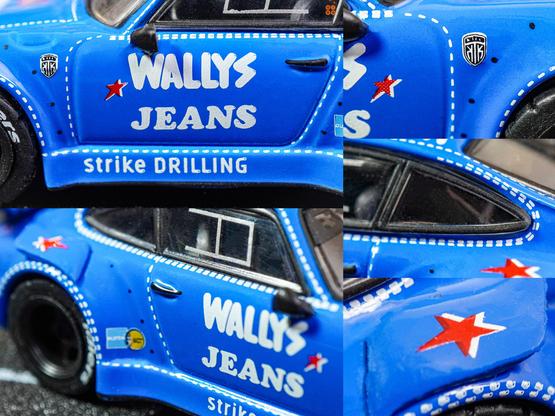 Some close-up shots of Porsche RWB 930 Wally's Jeans livery by Tarmac Works in 1:64 scale on AREA 164