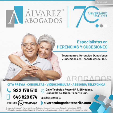 Abogados Herencias y Sucesiones en Tenerife. Soluciones a su alcance. Abogado Herencias Tenerife. Consúltenos ahora sin compromiso. Resolviendo problemas de herencias desde 1954.
https://alvarezabogadostenerife.com/areas-derecho/derecho-sucesiones/

#alvarezabogados #abogadostenerife #tenerifelegal #derechotenerife #abogados #Tenerife #herencias #sucesiones #donaciones #testamentos
