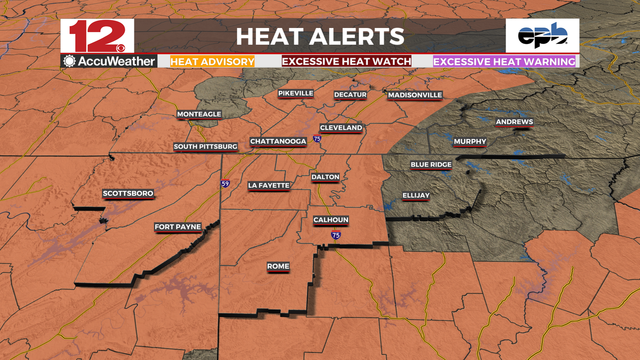 NWS issues #HeatAdvisory for most of the @WDEFNews12 from noon EDT / 11 AM CDT today to 8 PM EDT / 7 PM CDT  Tuesday. Heat index values up to 108 expected. Watch  for signs of heat injuries during conditions such as these. 

More weather coming up on News 12. 