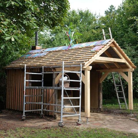 Backhaus nach dem Richtfest