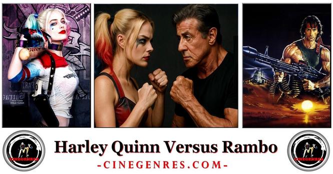 Imaginer Harley Quinn mettre une branlée à Rambo