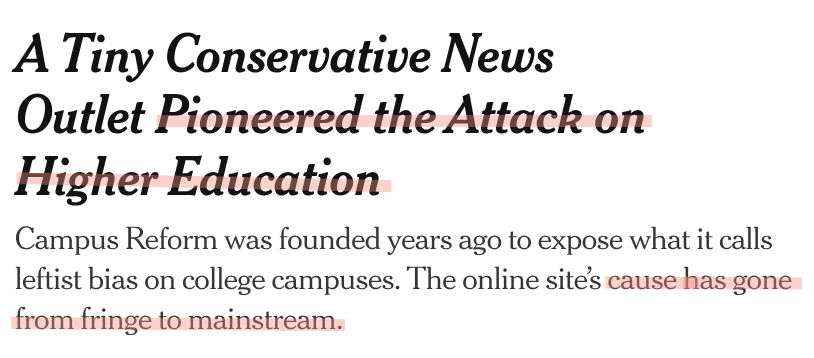 A Tiny Conservative News Outlet Pioneered the Attack on Higher Education
Campus Reform was founded years ago to expose what it calls leftist bias on college campuses. The online site’s cause has gone from fringe to mainstream.