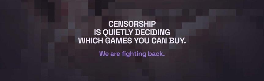 Image: Censorship is quietly deciding which games you can buy. We are fighting back.
Source: Image from GOG's X post.
Link: <https://x.com/GOGcom/status/1951380136181338230>.