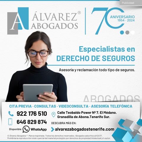Abogados Derecho de Seguros Tenerife. Asesoría y reclamación de su seguro de vida, coche y moto, accidentes, hogar, decesos, viajes, médicos y salud. Vía amistosa y judicial. Consúltenos ahora sin compromiso. Defendemos sus Derechos e Intereses desde 1954.
https://alvarezabogadostenerife.com/areas-derecho/derecho-del-seguro/

#alvarezabogados #abogados #Tenerife #seguros #aseguradoras #reclamaciones #derecho #legal 

