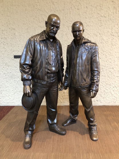 Walter White and Jesse Pinkman immortalized in bronze.