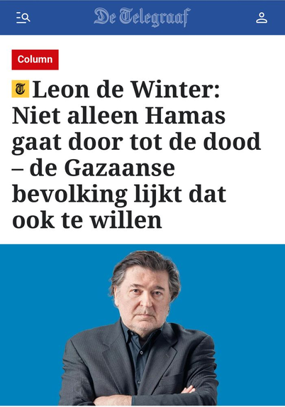 Leon de Winter stelt dat niet alleen Hamas door gaat tot de dood maar de Gazaanse bevolking dat ook lijkt te willen