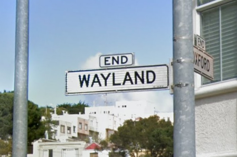 street sign saying END WAYLAND