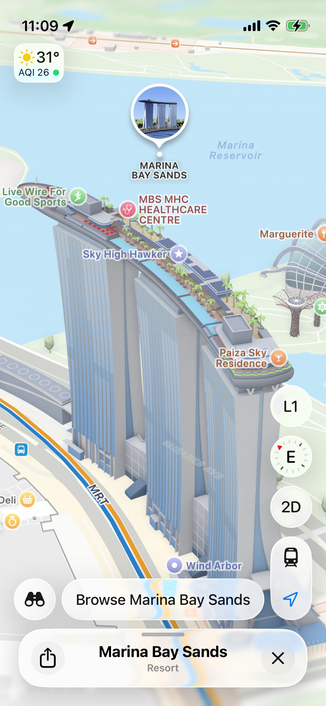 Marina Bay Sands on Apple Maps