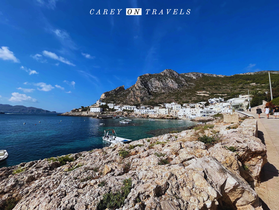 White-Washed Village (Levanzo Town on Levanzo Island Sicily)