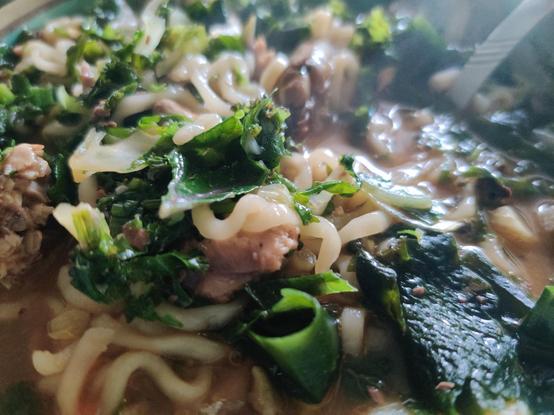 A streaming bowl of ramen noodles. Mmmm...