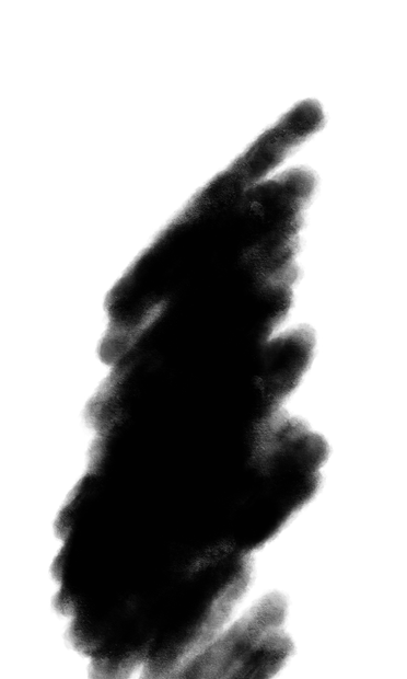 Black watercolor painting with my eyes closed
