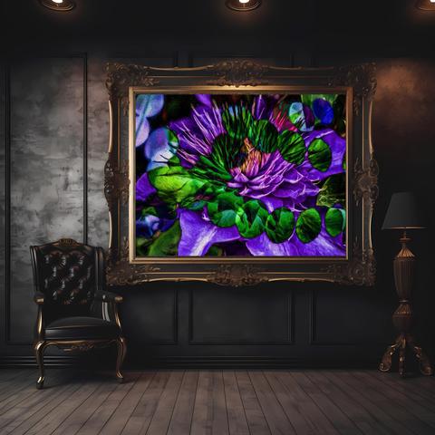 "Hana"! A vibrant, abstract depiction of a flower features bold purples and greens, creating a dynamic interplay of colors and shapes. Check out prints & much more here: https://pixels.com/featured/hana-thom-zehrfeld.html #floralart #flowerart #florals #Bloom #BuyIntoArt #wallartforsale #Photography #Fotografie
#ArtForSale #ArtMatters #MastoArt #Mastodon #ArtforInteriorDesign #HospitalityInteriors 
#InteriorDesign #Wallart #InteriorDecorating  #PhotoOfTheDay #FediGiftShop #GiftIdeas #FediArt #Prints #FediArtShop #Colorful 