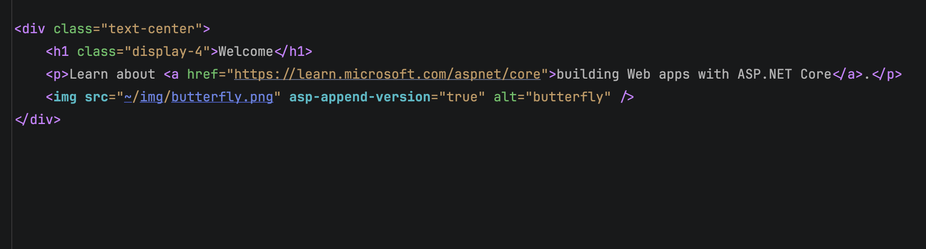 Img tag with link to butterfly