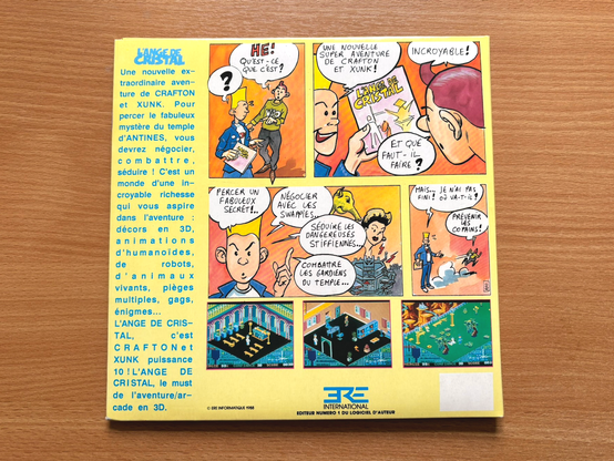 L'Ange de Cristal / Crafton and Xunk 2 / Get Dexter 2 (1988, ERE Informatique) - Back cover