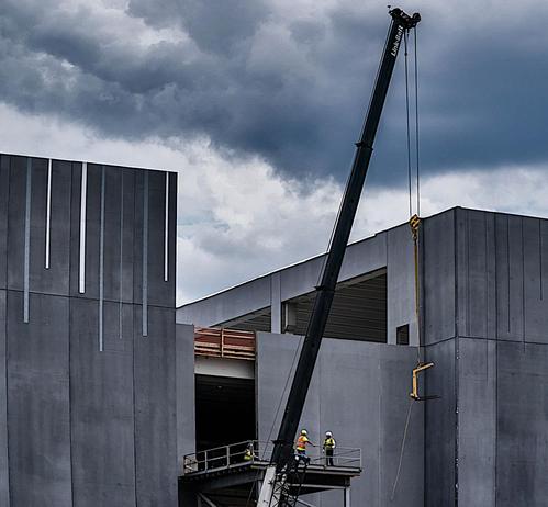 Construction works on a CloudHQ data center on July 17, 2024, in Ashburn, Virginia.