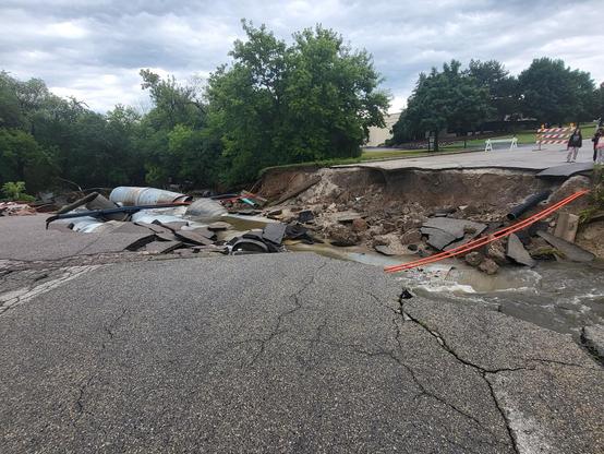 A broken road