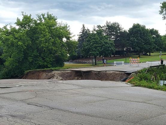 A broken road