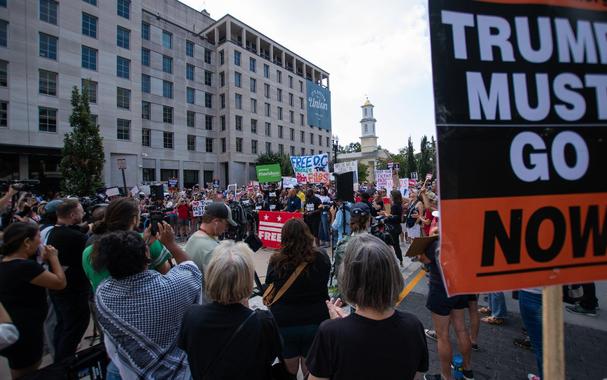 Free DC rally held August 11, 2025, to oppose Trump’s planned federal takeover of DC.