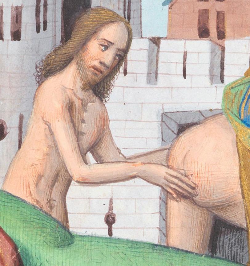Back door to Heaven. prose version of Pèlerinage de vie humaine of Guillaume de Deguileville, Paris or Tours ca. 1475. Genève, Bibliothèque de Genève, Ms. fr. 181, fol. 4r.
#medieval #MedievalArt
