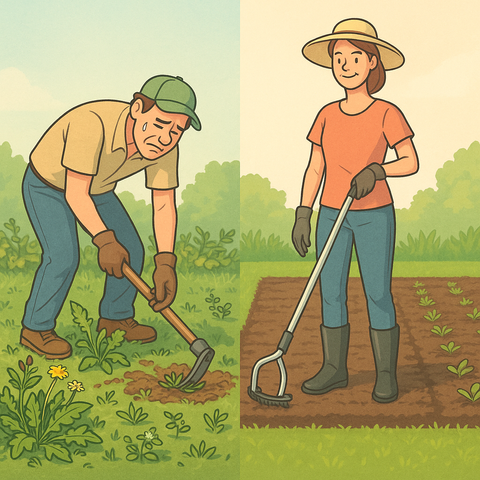 Vergleich früher vs heute beim Unkraut jäten