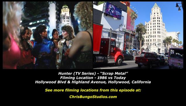 Filming location then and now from the episode Scrap Metal from the TV series Hunter. 1986 vs Today.
