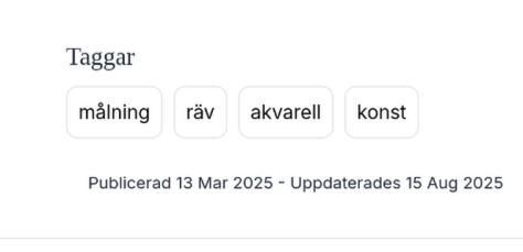Produkttaggar på en produkt på Hanti