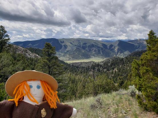 Ranger Sarah takes in the view of the mountains and the Jefferson River Valley.
— at Lewis & Clark Caverns State Park.
