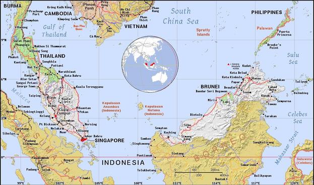 A map showing the location of Malaysia
Credit https://ian.macky.net/pat/