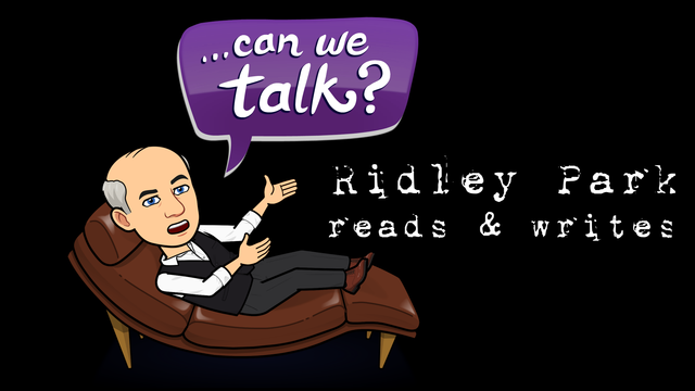 Ridley Park avatar on a couch with a speech bubble, "Can we talk?"