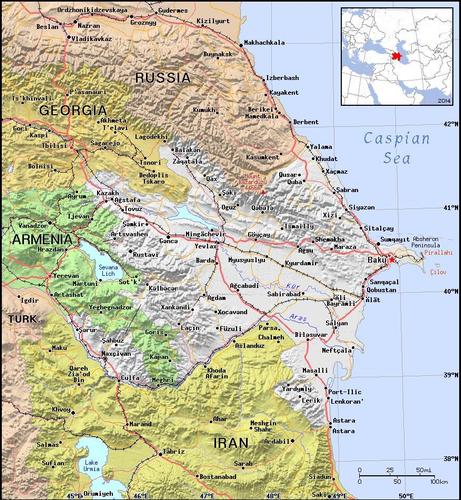 A map showing the location of Azerbaijan
Credit https://ian.macky.net/pat/