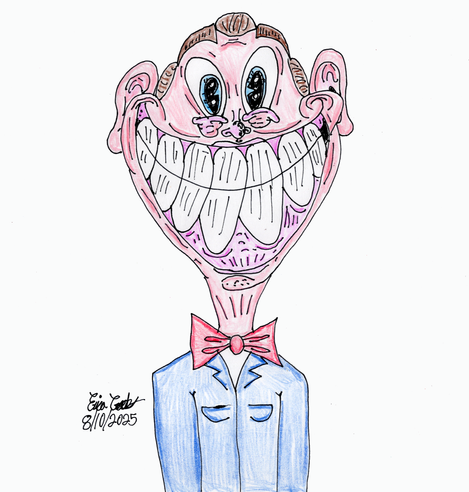 Is this a genuine, trust worthy smile or dress to impress ?

For more cartoon art, comics and more from Erica Crooks
Check out : https://linktr.ee/officialericcrooks ( websites, social media, Patreon & store )
