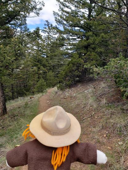 Ranger Sarah likes hiking the down hill sections of trail much more than the uphill.
— at Lewis & Clark Caverns State Park.
