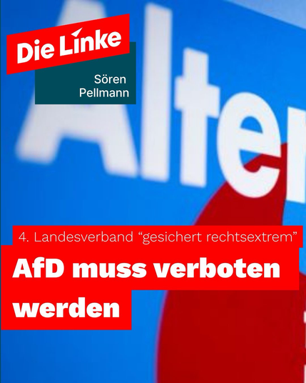 Vierter Landesverband gesichert rechtsextrem. AfD muss verboten werden.