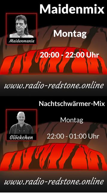 Sendeplan Radio Redstone für Montag den 18.08.2025 bei www.radio-redstone.de