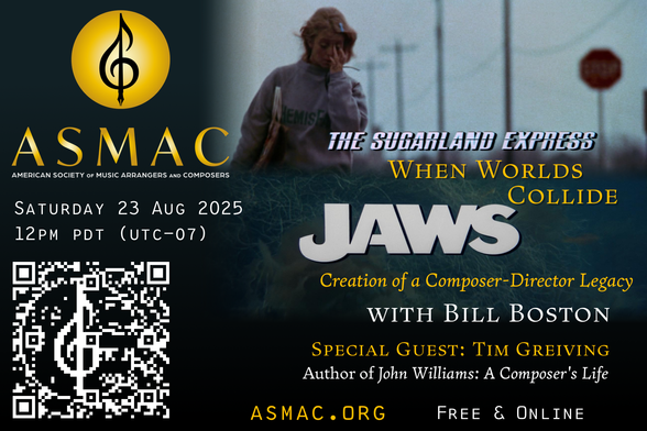 Posters of The Sugarland Express showing Goldie Hawn mashed with the poster for Jaws only showing water and the text of the names of the films.