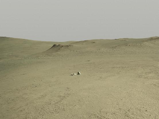 Mars Perseverance Sol 1595: Left Navigation Camera (Navcam) / enhanced.
NASA's Mars Perseverance rover acquired this image using its onboard Right Navigation Camera (Navcam). The camera is located high on the rover's mast and aids in driving. 

Aug. 15, 2025 (Sol 1595), 16:34:53

source image: Mars_Perseverance_NLF_1595_0808550892_117ECM_N0782152NCAM14595_01_195J

Image Credit: NASA/JPL-Caltech/Jackie Branc