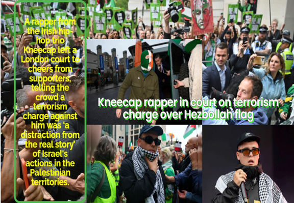 Liam O'Hanna, a member of the Irish rap group Kneecap, urged supporters to “continue to speak about Palestine” after appearing in a London court on Wednesday on a terror charge linked to alleged support for Lebanon based resistance group Hezbollah. He was greeted by a large crowd of backers, many waving Palestinian flags.
#hezbollah #terrorism #Kneecap #MoChara #FreeSpeech #IrishRap #LondonProtest #PoliticalRap