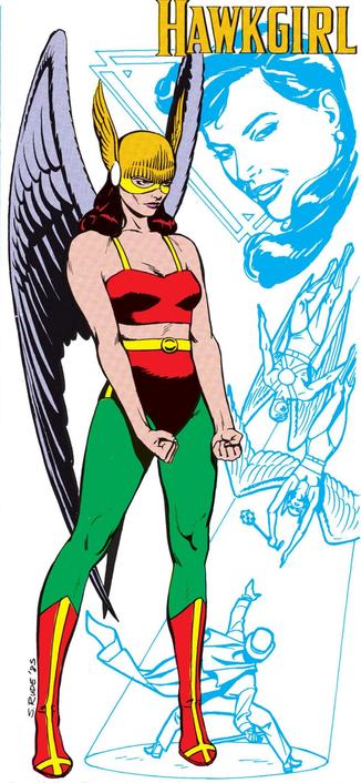 The Golden Age Hawkgirl. Art by Steve Rude.