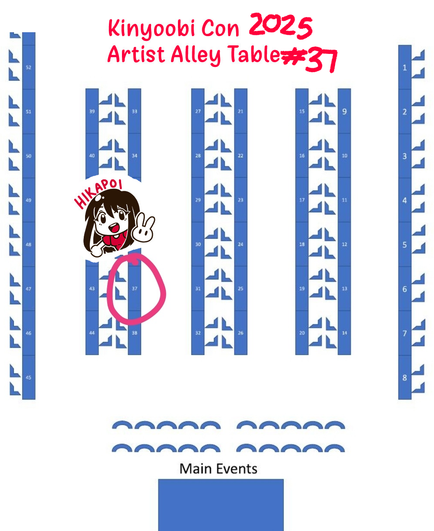 Kinyoobi con 2025 artist alley table 37
