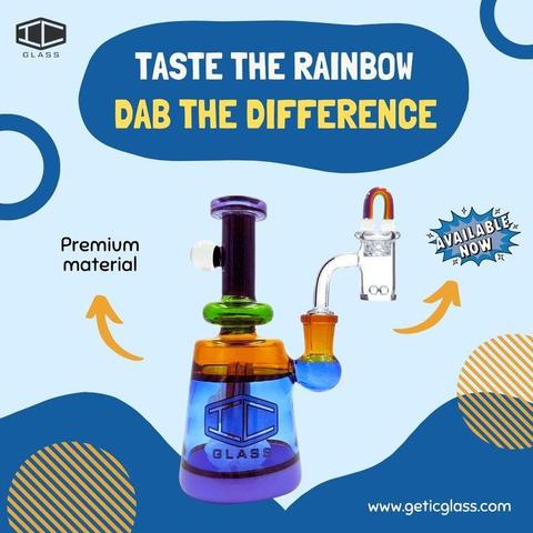 https://www.geticglass.com/collections/all-accessories/products/ic-glass-rainbow-dab-kit-recycler-with-rainbow-carb-cap-and-terp-ball?variant=41734307938436