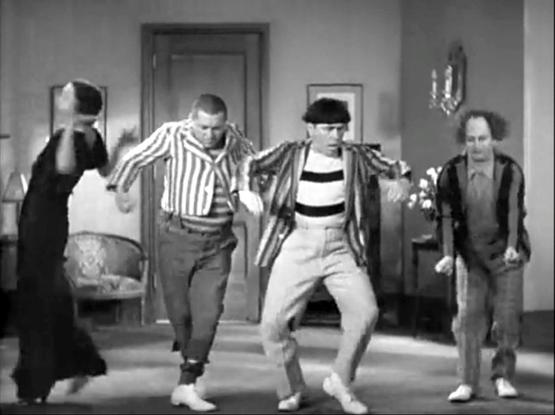 Wrong way for the #threestooges to learn to dance